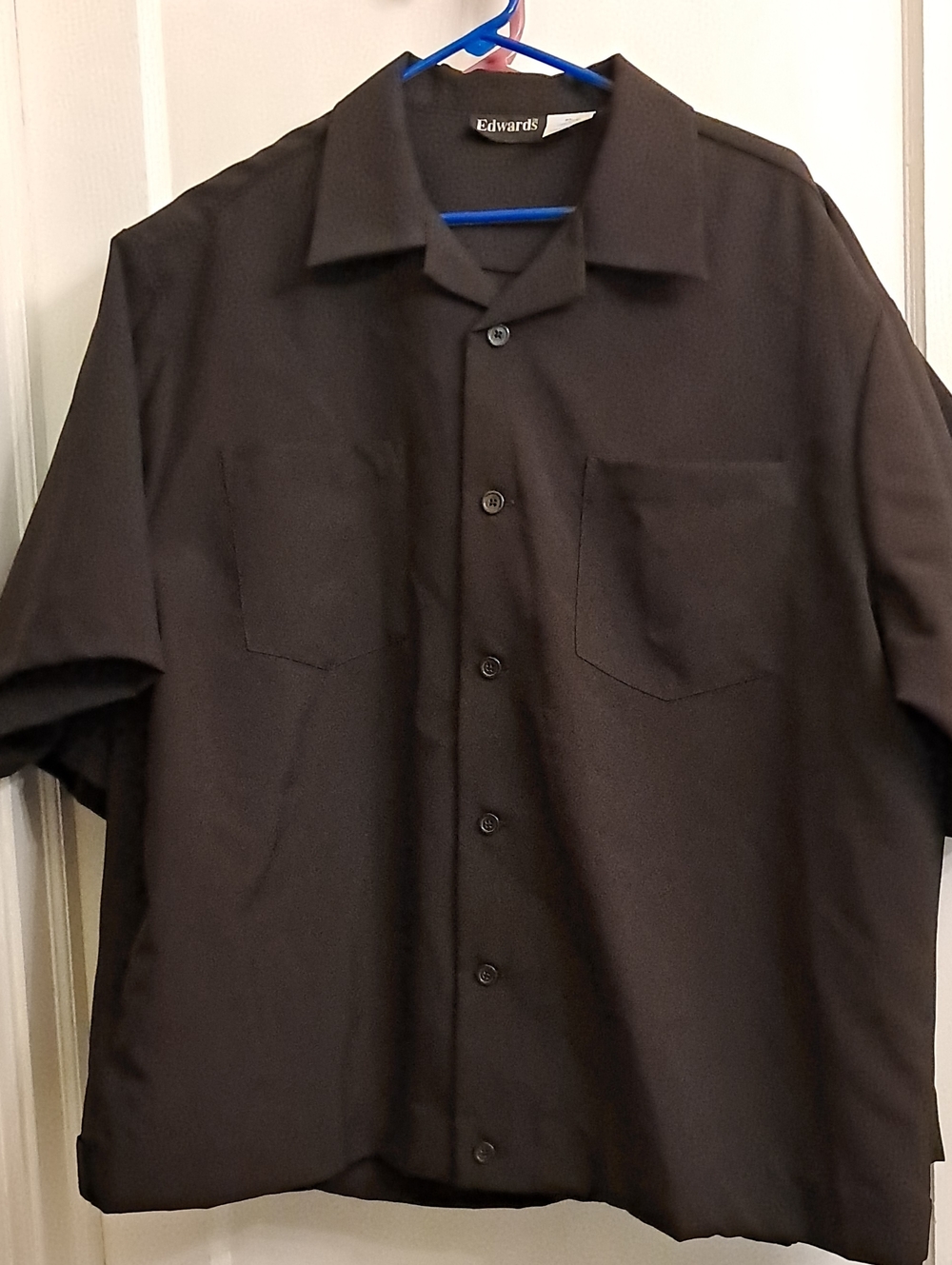 Edwards  Brown Polyester 2 Pockets   Adjustable Bottom Shirt NWOT Size XL